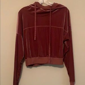 Alo yoga velvet sweatshirt pink